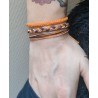 Ensemble bracelets, lot de 3 - Orange, Micro-macramé