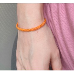 Bracelet noeuds plats - Orange