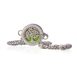 Bracelet chaîne bijoux aromathérapie - Arbre de vie - 20 mm