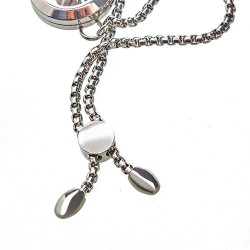 Bracelet chaîne bijoux aromathérapie - Chat et fleurs - 20 mm